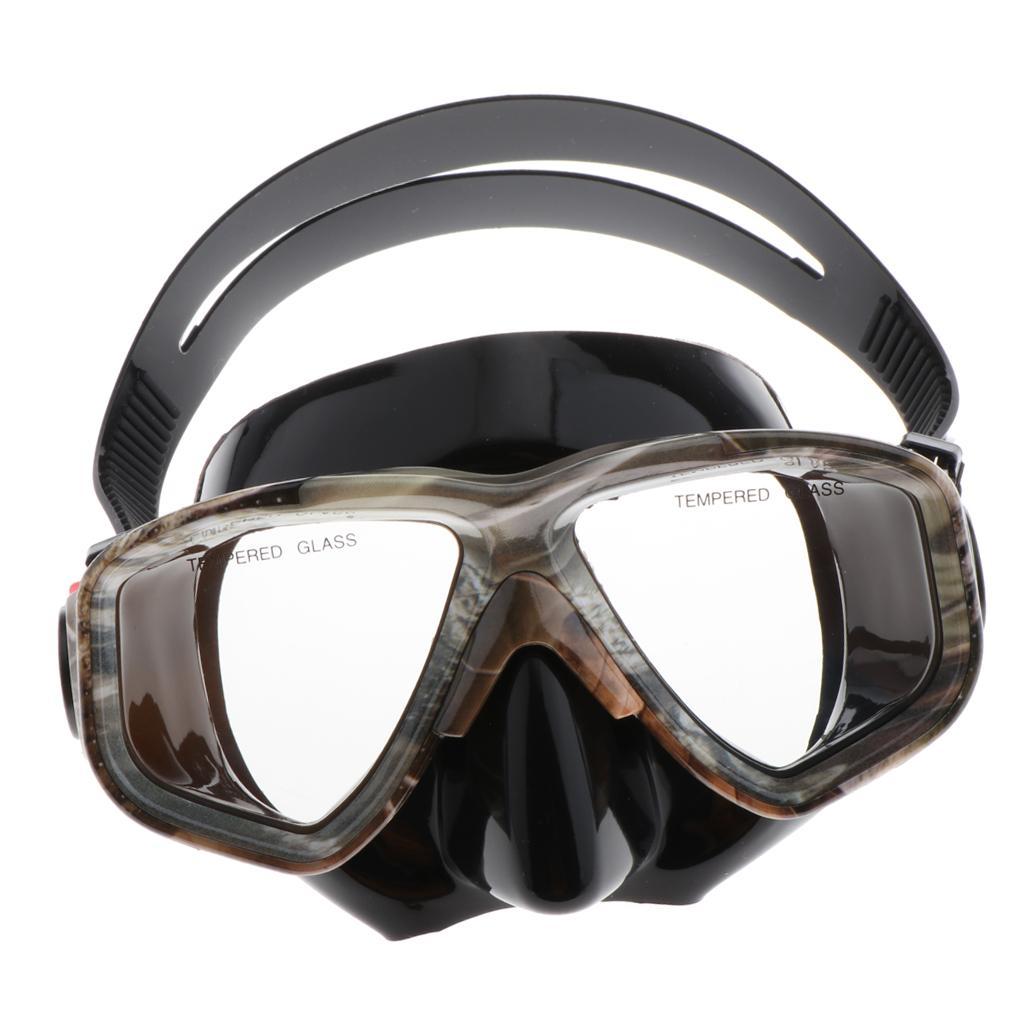Silicone Diving Goggles Women Men Swimming Adjustable Strap w/ Storage Case