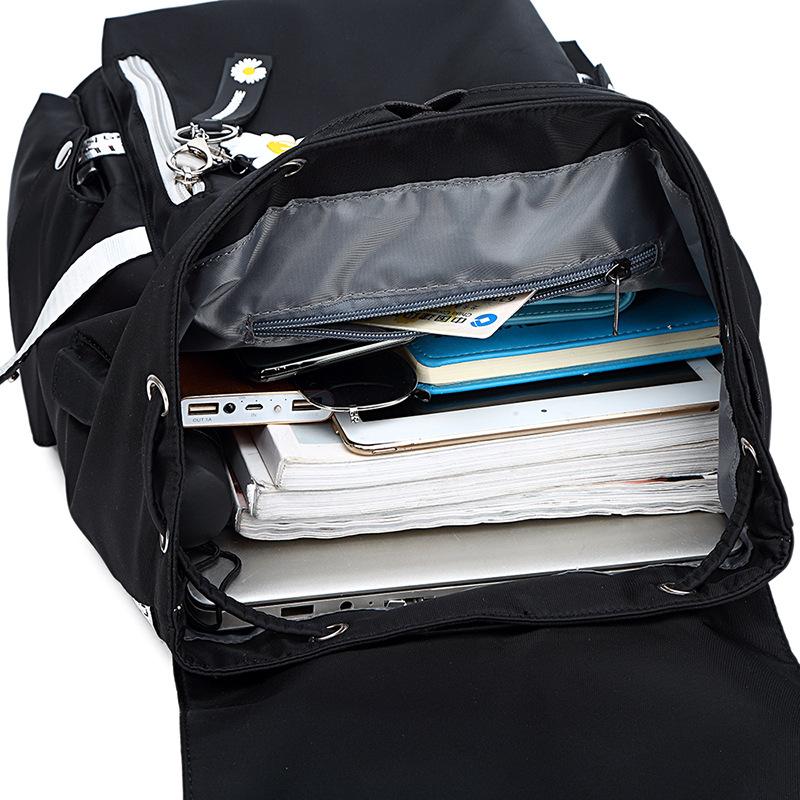 Ba Lô Thời Trang Hoa Nữ Ba Lô Sinh Viên Phối Da Chống Nước Schoolbags Trường Học Lớn Túi Cho Bé Gái Ba Lô Đi Học Nữ