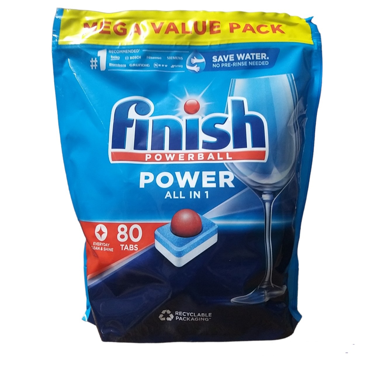 Viên rửa chén bát Finish All in One 80 viên Nhập Khẩu Finish Châu Âu, dùng cho tất cả các loại máy