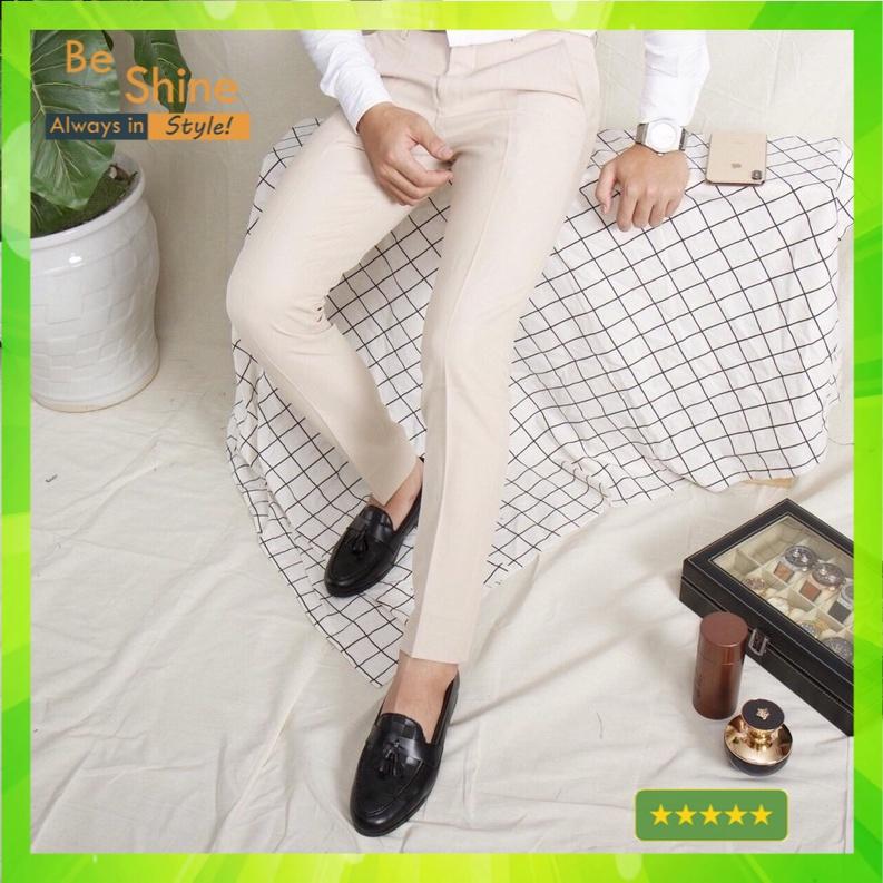 Quần Tây Nam - Quần Âu Nam Đen Xanh Than Ghi dáng ôm công sở vải co giãn nhẹ chống nhăn chống xù