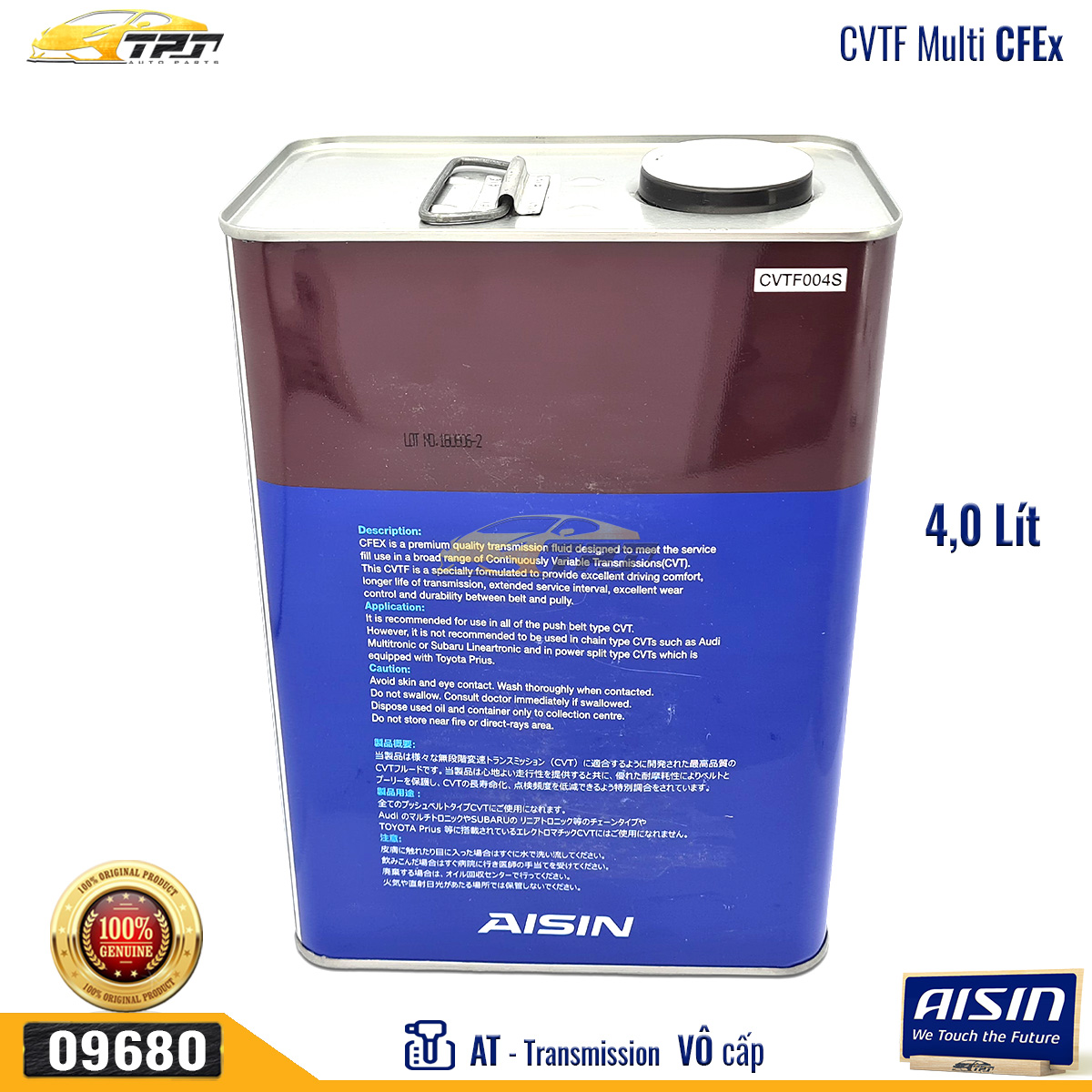 CFEx Nhớt Hộp Số Tự Động Vô Cấp CVTF Multi (4 Lít) AISIN - Japan