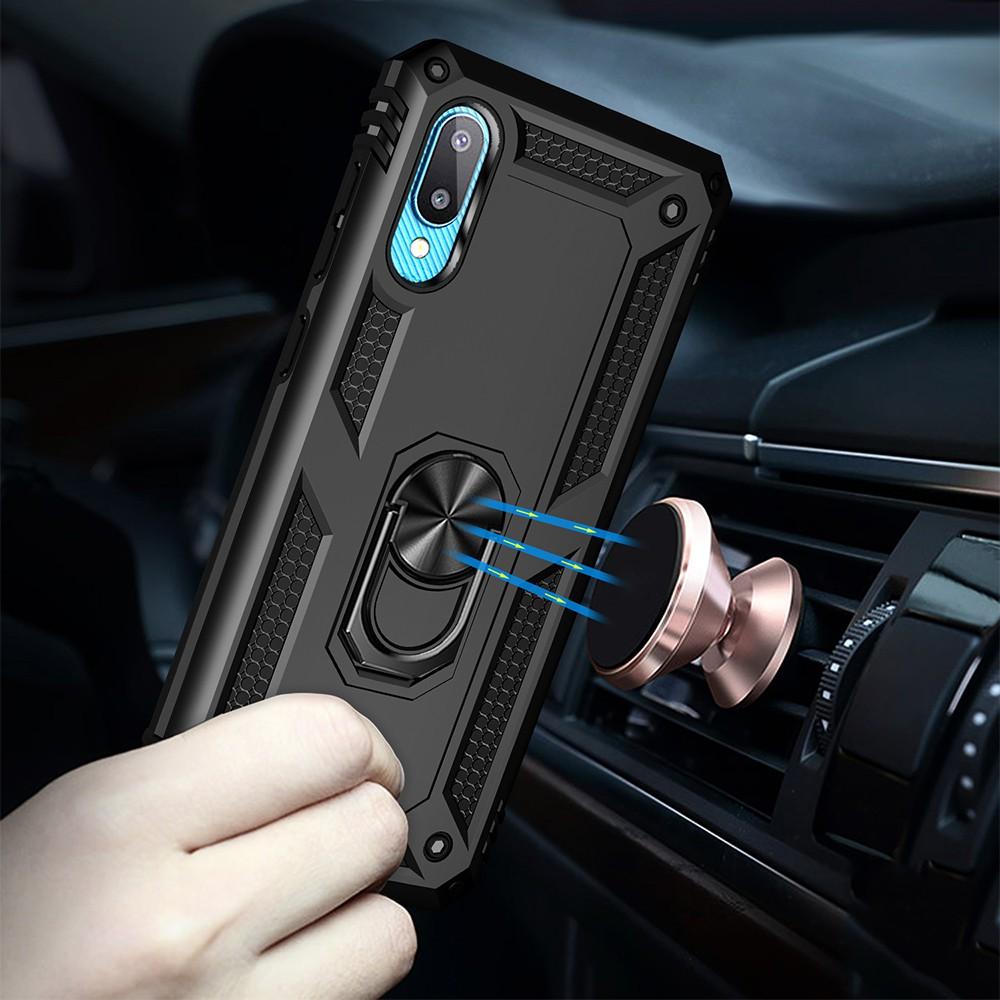 Ốp lưng cho Samsung A02 M02 chống sốc 2 lớp kèm nhẫn iring làm giá đỡ