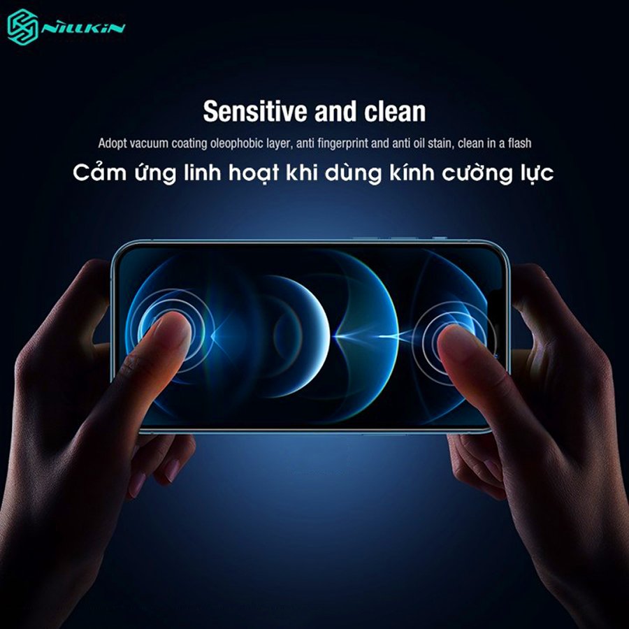 Combo kính cường lực thương hiệu Nillkin và kính camera HD 2in1 cho Iphone 12/12 Pro - 12 Pro Max - Hàng Chính Hãng