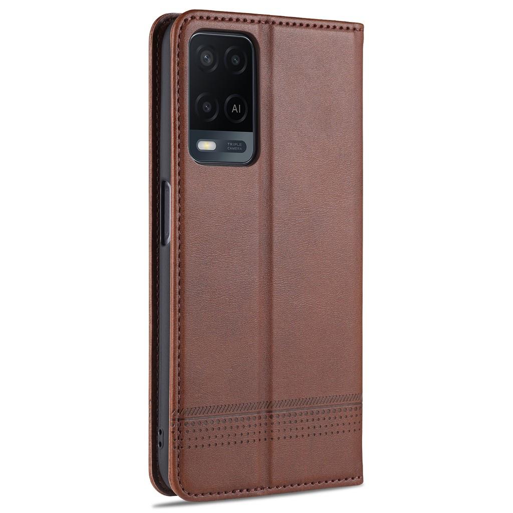Bao da điện thoại nắp lật từ tính dạng ví đựng thẻ thời trang công sở cho Samsung Galaxy A03s M62 / F62 A22 4G A82 5G