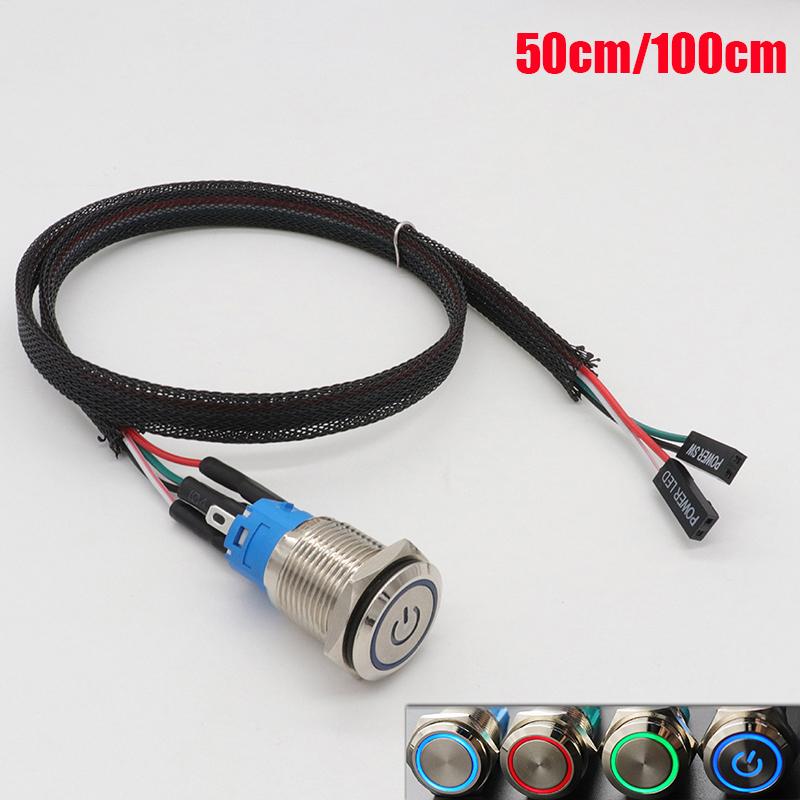 Máy chủ PC Bắt đầu Nguồn SW Công tắc nút Khởi động lại máy tính Công tắc nút SW bằng cáp Màu sắc: D2