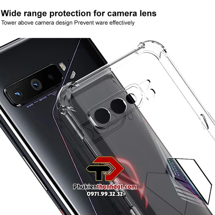 Ốp lưng dành cho ASUS ROG Phone 3, ROG Phone 5 trong suốt chống sốc