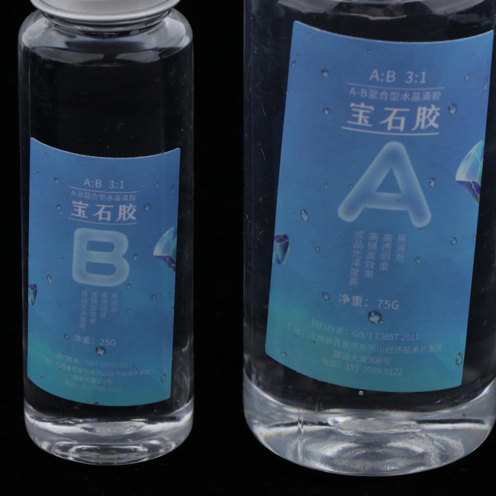 4 Bottles AB Clear Crystal Epoxy Resin Glue For DIY Crafts 3:1 10g Hard Glue