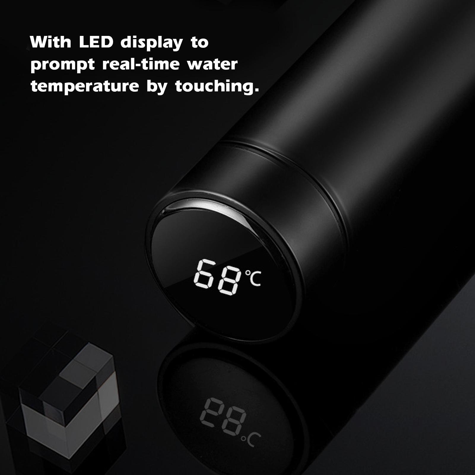 Bình giữ nhiệt bằng thép không gỉ, có màn hình LED hiển thị nhiệt độ