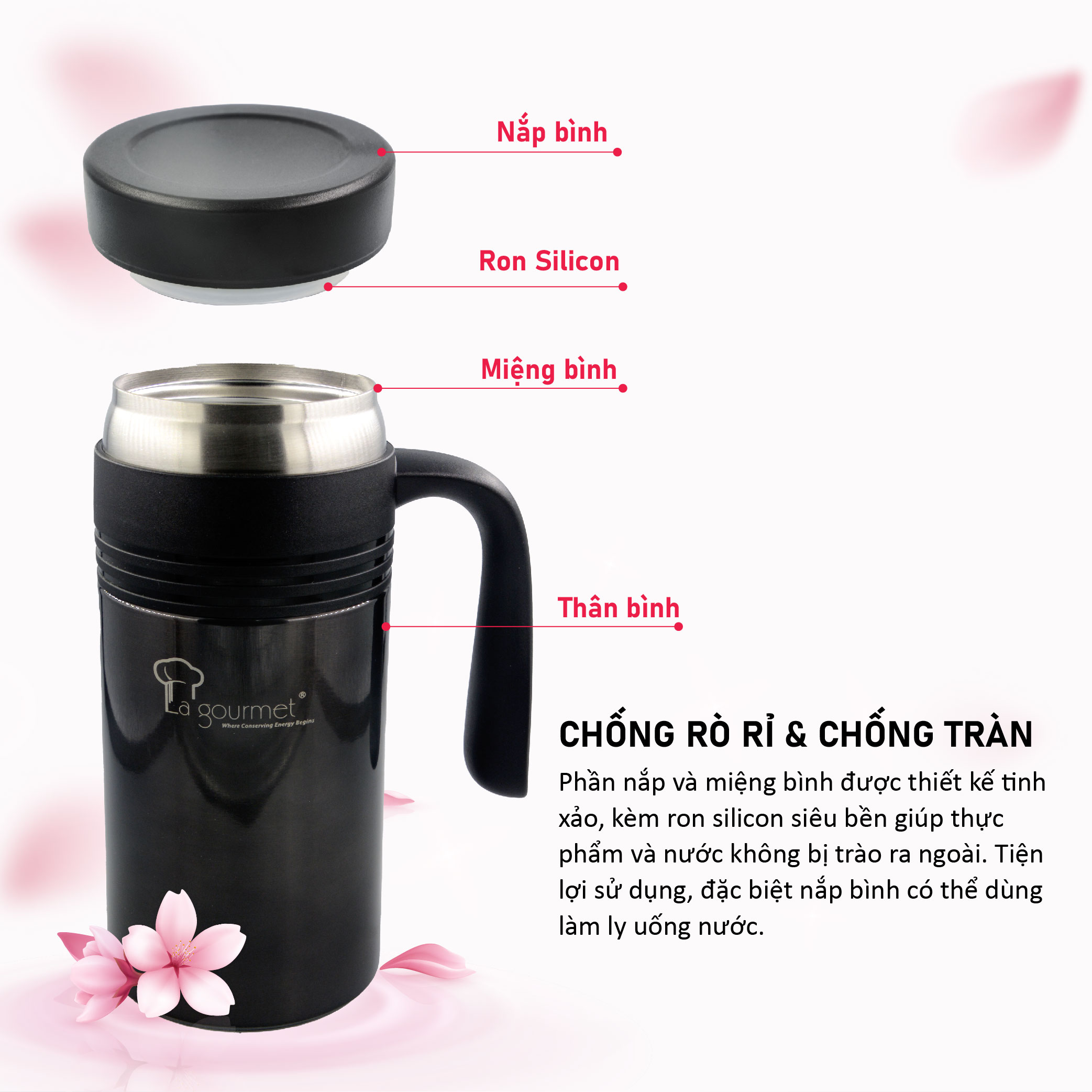 Ca Giữ Nhiệt La Gourmet Sakura Plus (380ml)-338723