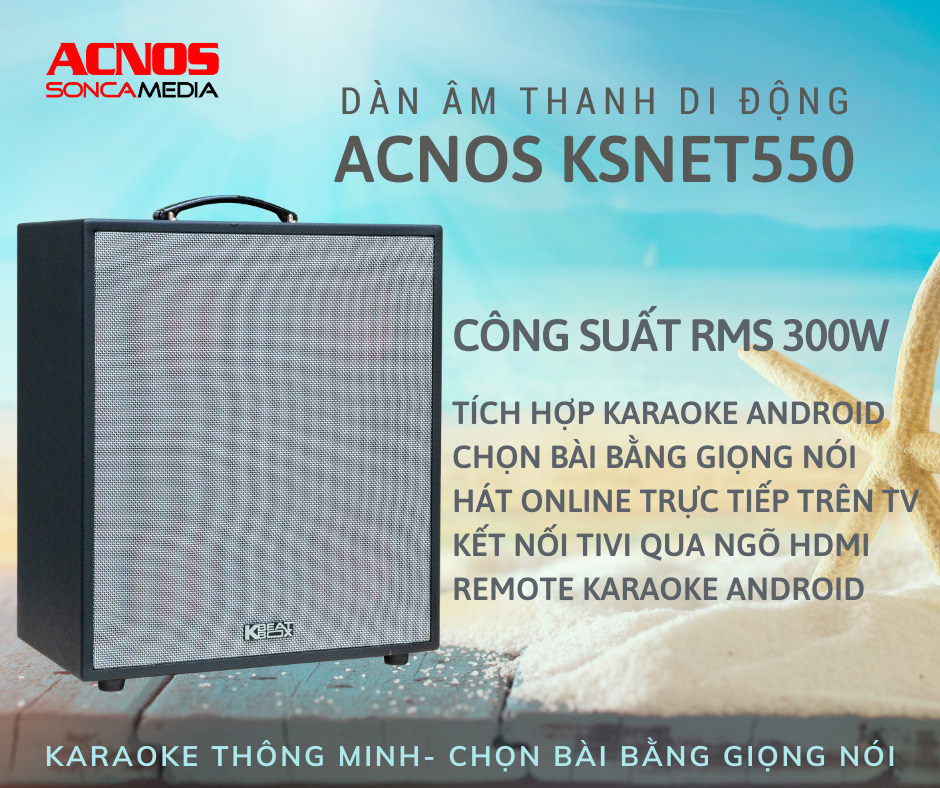Dàn âm thanh di động xách tay ACNOS KSNET550