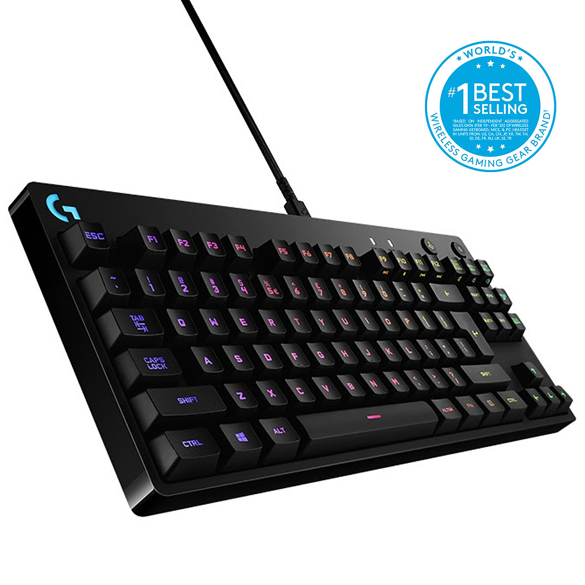 Bàn phím cơ game có dây Logitech G Pro - Không phím số, switch GX Clicky, RGB - Hàng Chính Hãng