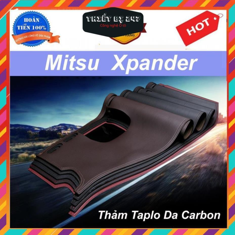 Thảm Taplo Da Carbon xe Mitsu Xpander 2018 2019 2020 cao cấp