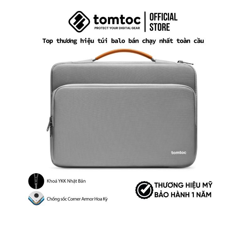 Túi xách chống sốc Tomtoc Briefcase cho cho Macbook 16” Black - Hàng chính hãng