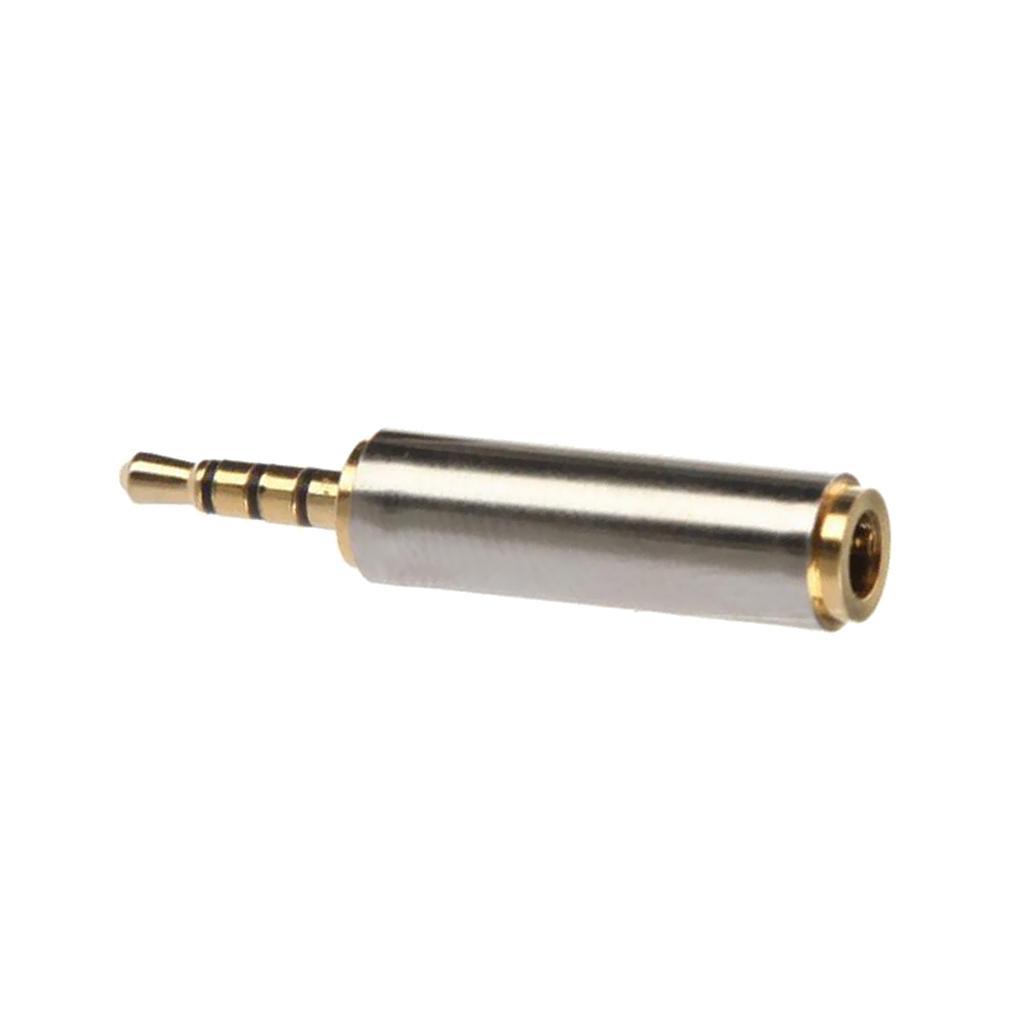 2x 2.5mm Male to 3.5mm Female Stereo Audio Headphone Jack Adapter Converter