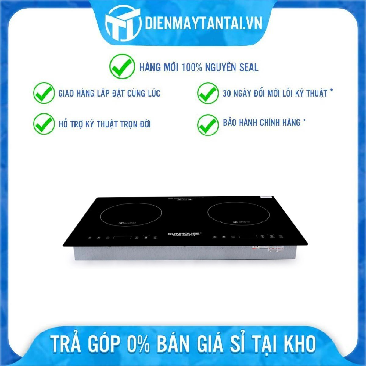 Bếp từ đôi Sunhouse SHB9101 - Hàng Chính Hãng