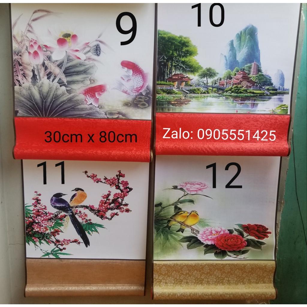 Set 4 tấm biểu lụa viết thư pháp nhiều mẫu, kích thước 30cm x 80cm