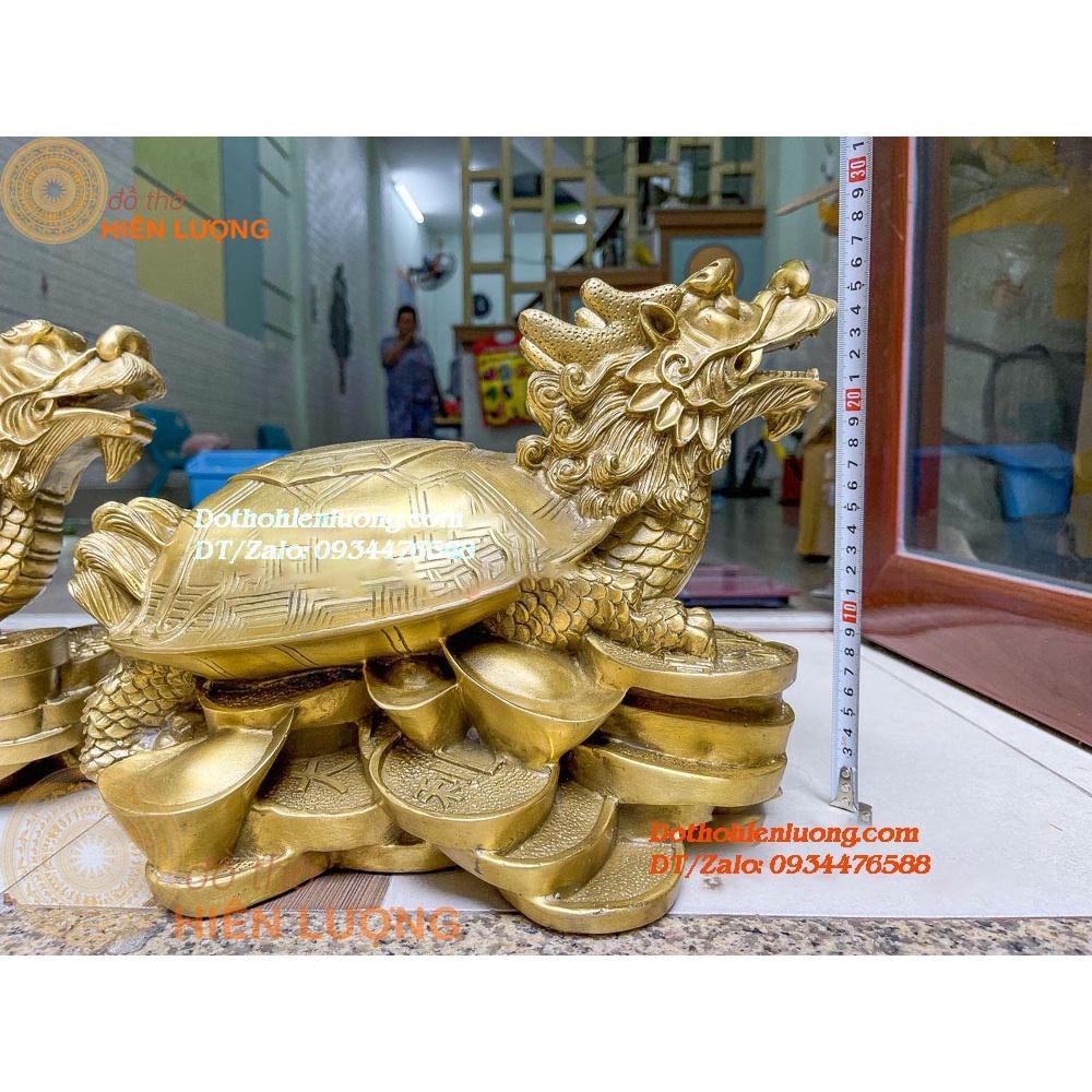 Long Quy Bát Quái Và Long Quy Cõng Con Ngồi Bệ Tiền Bằng Đồng Nguyên Chất Kích Thước 35x25x25cm, Nặng 6,5kg Đẹp