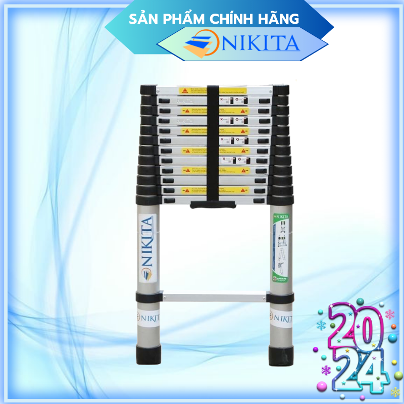 Thang nhôm rút gọn đơn - 14 bậc - 4.9 Mét