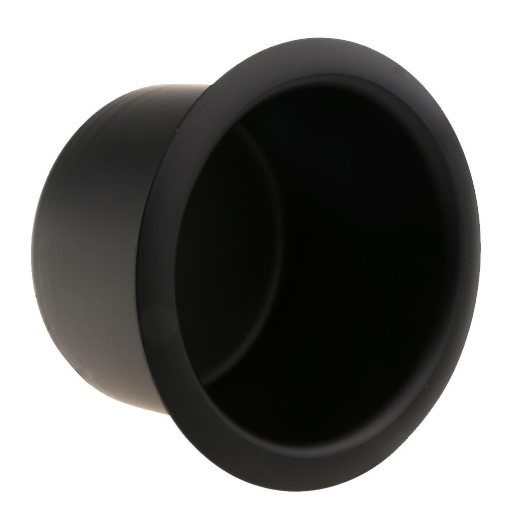 Mềm Xe Tải Xe Tải RV Cốc Uống Nước Giữ Lưu Trữ Đế Hợp Kim Nhôm Đen Đen Cao: 64 Mm/2.52''