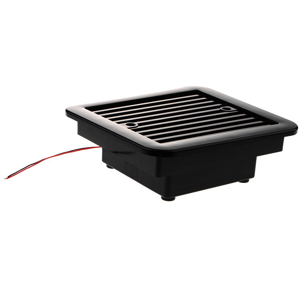 RV Caravan Motorhome Side Air Vent Ventilation Cooling Exhaust Fan 12V Black