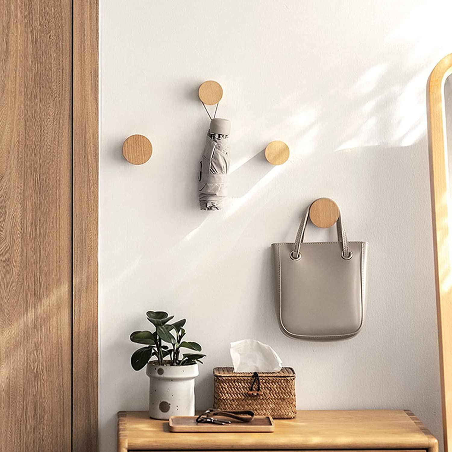 Móc treo tường VIVUDECOR MT09 100% gỗ tự nhiên