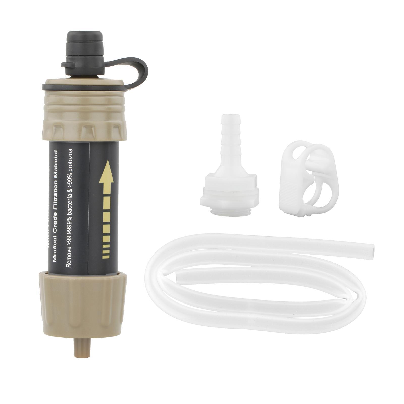 Portable Water Filter Straw Kit Outdoor Water Filtration Instant Water Filter Survival Kit for Survival Camping Traveling Backpacking Hiking