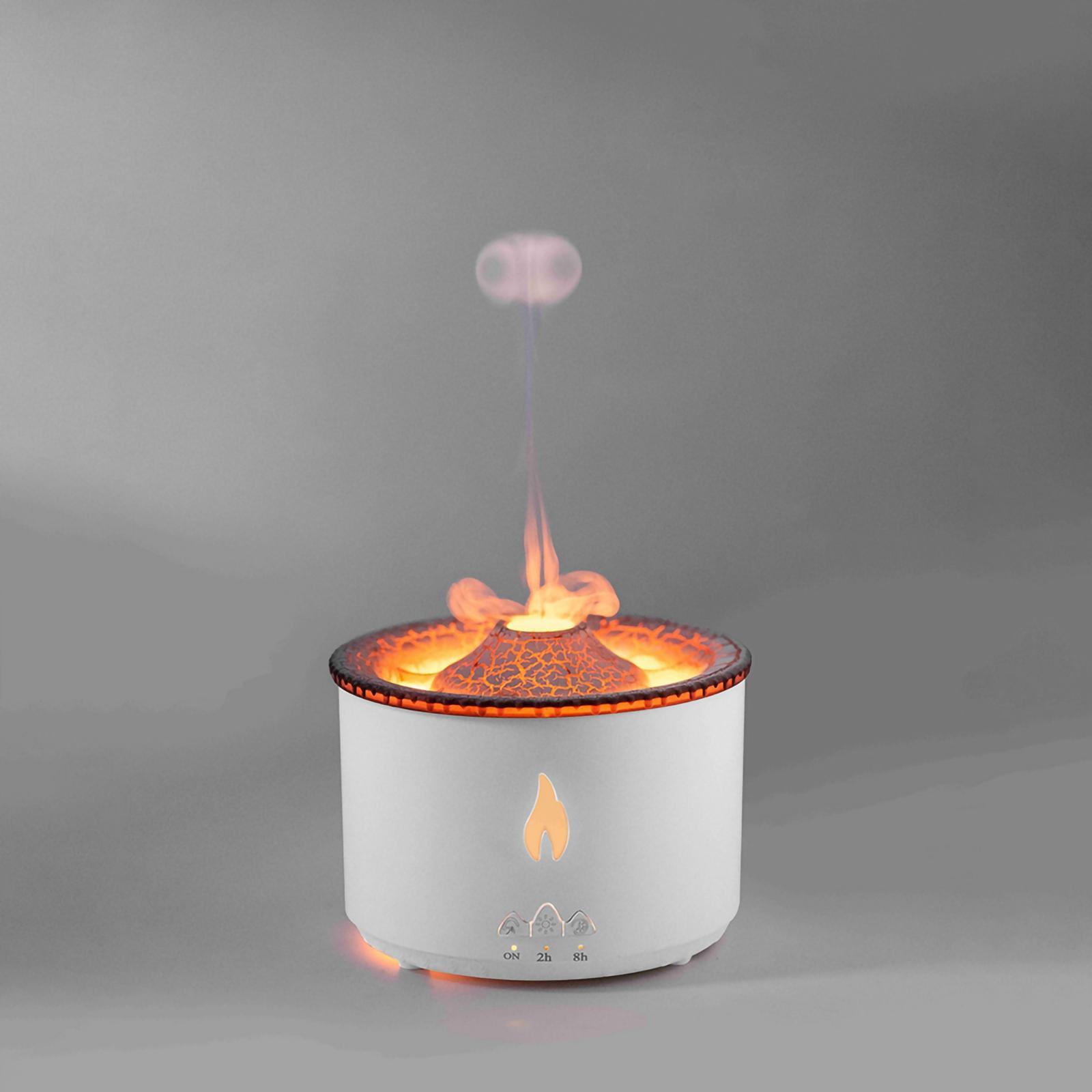 Essential Oil Flame Diffuser Air Humidifier LED Night Light for Travel