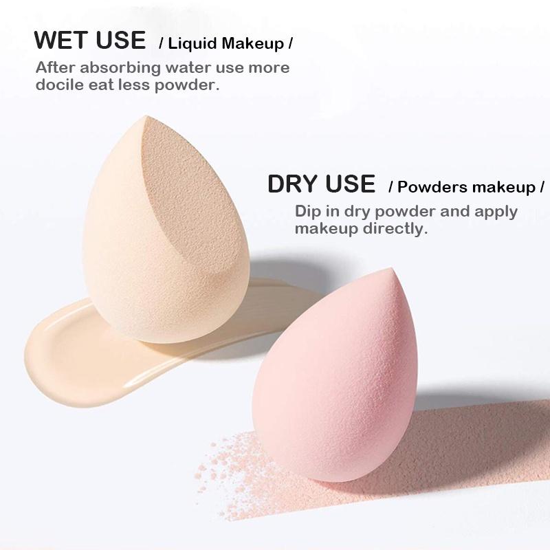 Set 4 mút tán trang điểm hình trứng SUAKE có thể sử dụng khô và ướt tiện dụng