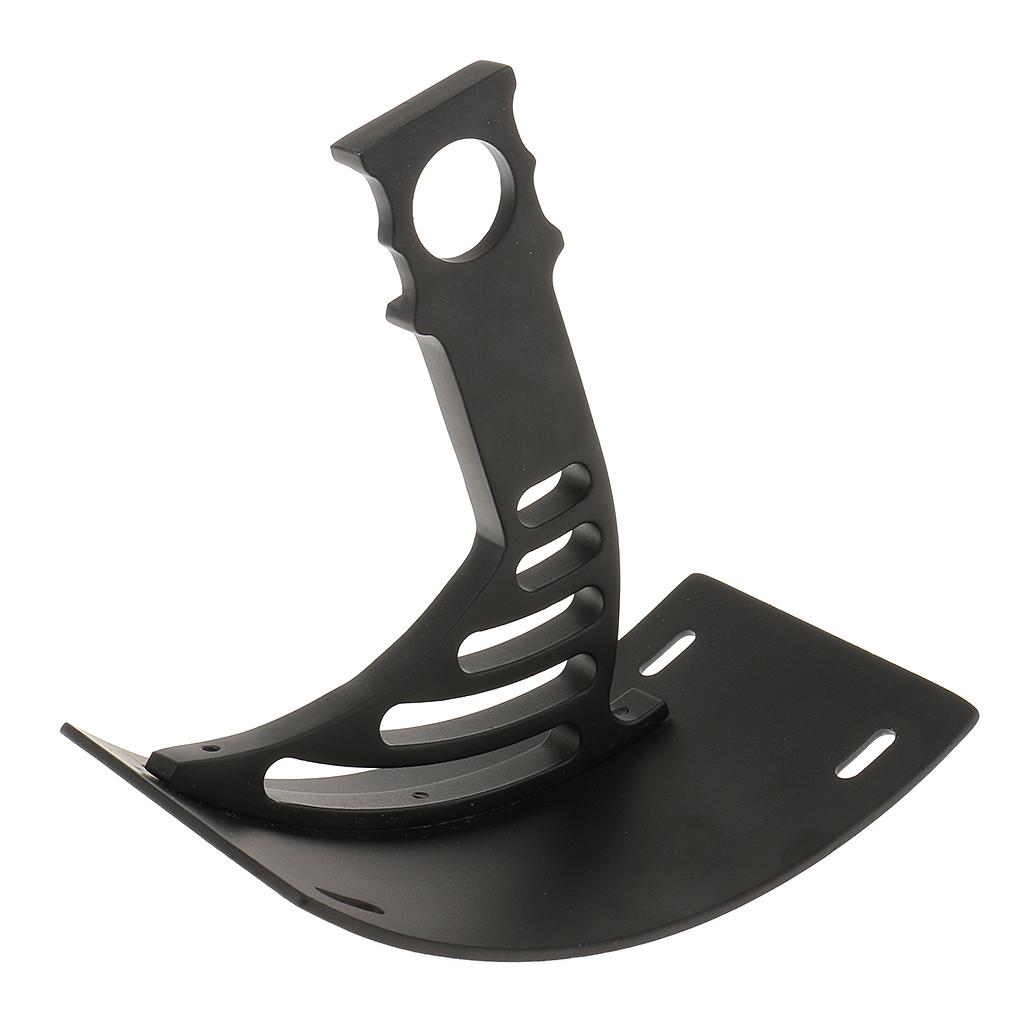Vertical Motorcycle Swingarm License Plate Mount Bracket Curved Holder Black