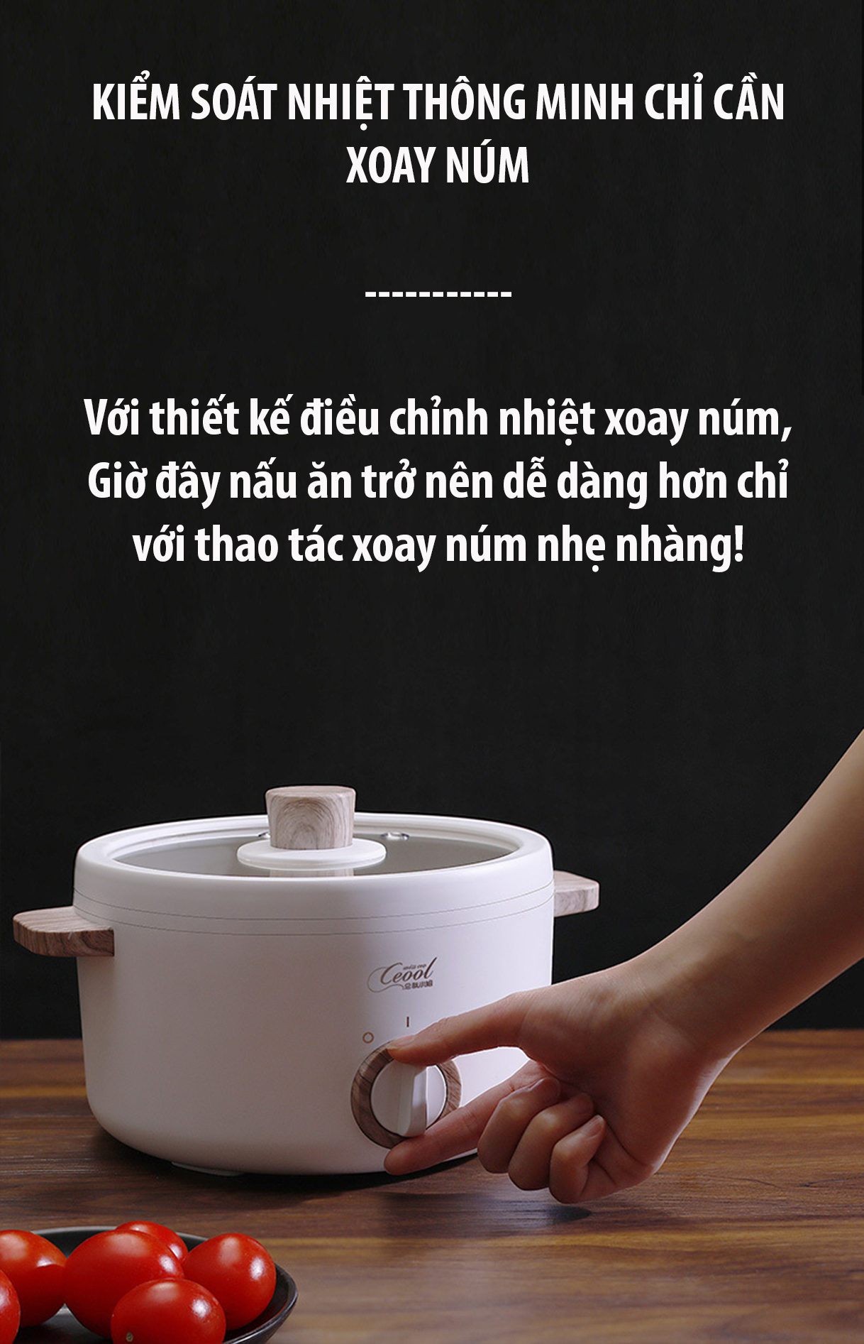 Nồi điện đa năng chống dính OEM nhập khẩu kiểu dáng Hàn Quốc 1,5L AJL-A1502HC tặng ổ cắm 3 chấu