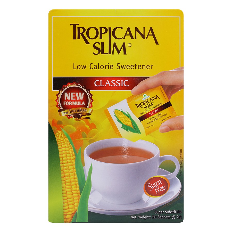 Combo 3 Hộp Đường Bắp Ăn Kiêng Sucralose Tropicana Slim (100g / Hộp)