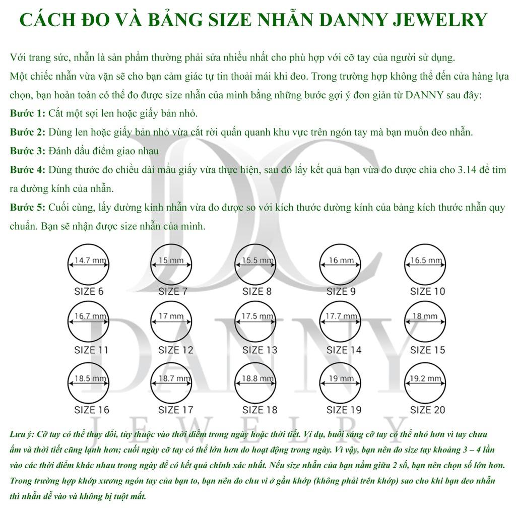 Nhẫn Nữ Danny Jewelry Bạc 925 Đính Đá CZ Xi Rhodium/Vàng Hồng N0079