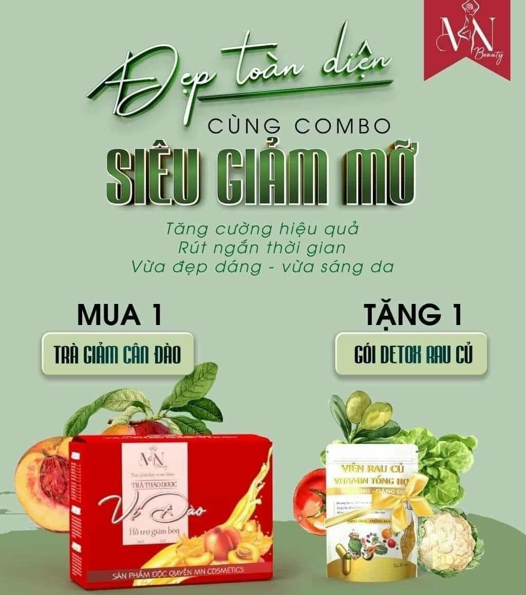 Trà Đào Đông Anh MN Beauty Group - Trà Hỗ Trợ Giảm Cân An Toàn - Hiệu Quả - Thơm Ngon
