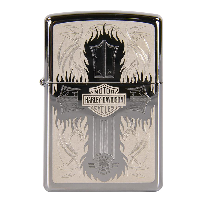 Bật Lửa Zippo 28982 Harley Davidson Cross Polished Chrome