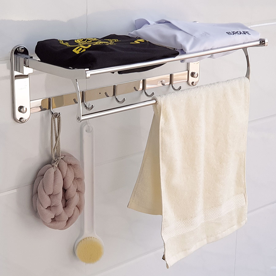 Kệ treo khăn tắm Inox SUS 304 đa chức năng Eurolife EL-B7