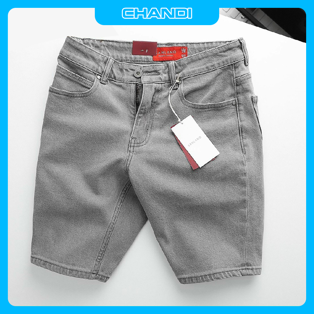 Quần Short Jean Nam co dãn kiểu dáng trẻ trung đơn giản Thương Hiệu Chandi, quần sọt mẫu mới xu hướng 2022 QSJN3237