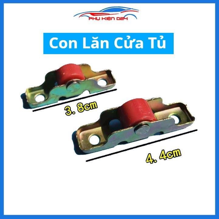 Con lăn ròng rọc bánh xe nhựa K32 cho cửa lùa tủ kính hai lại 38mm/44mm