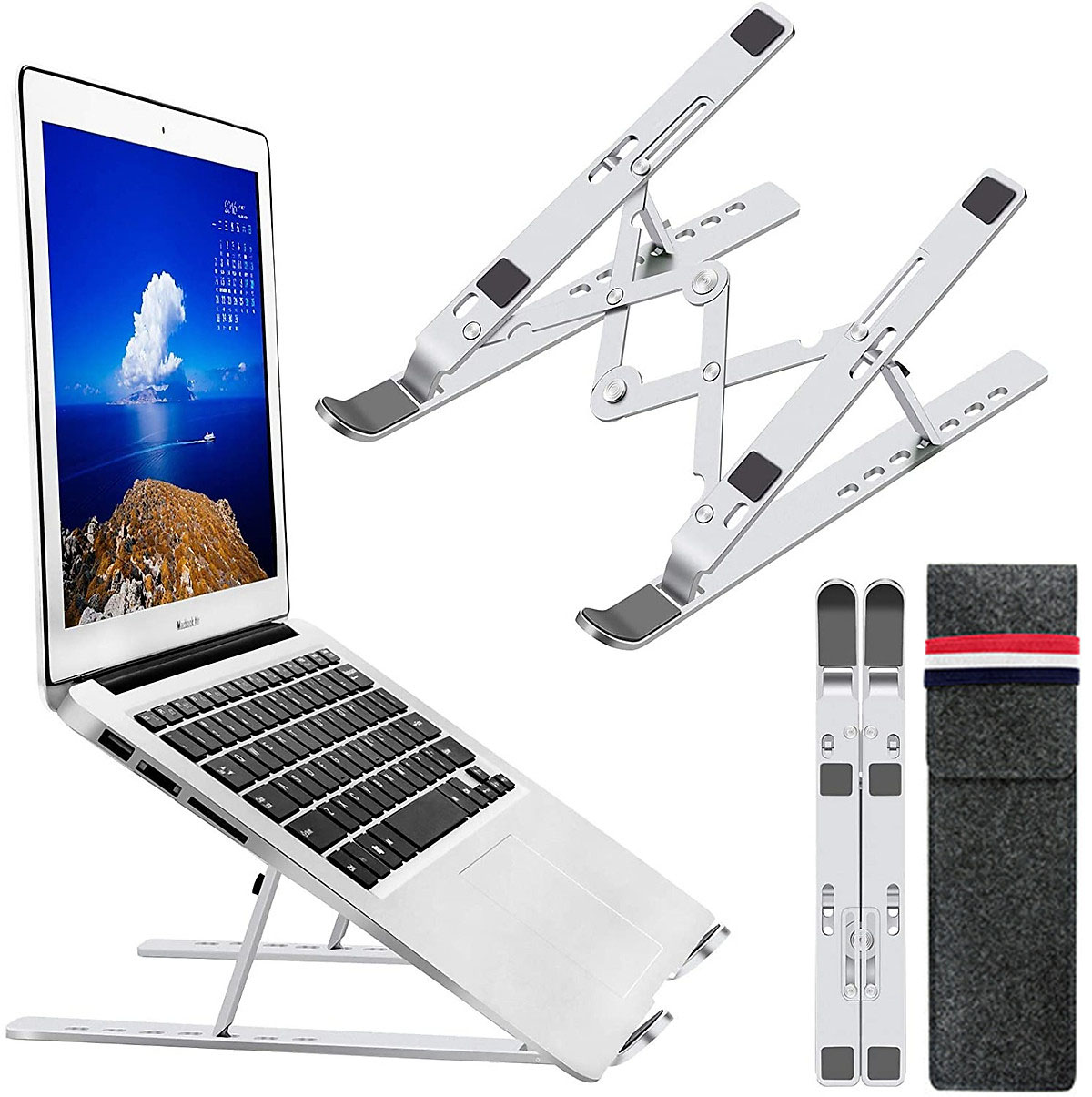 Giá Đỡ Laptop Hợp Kim Nhôm Cao Cấp Dễ Dàng Gấp Gọn, Giúp Tản Nhiệt Laptop, Macbook, Máy Tính Xách Tay - 07 Nấc Điều Chỉnh Góc Độ. DEVO