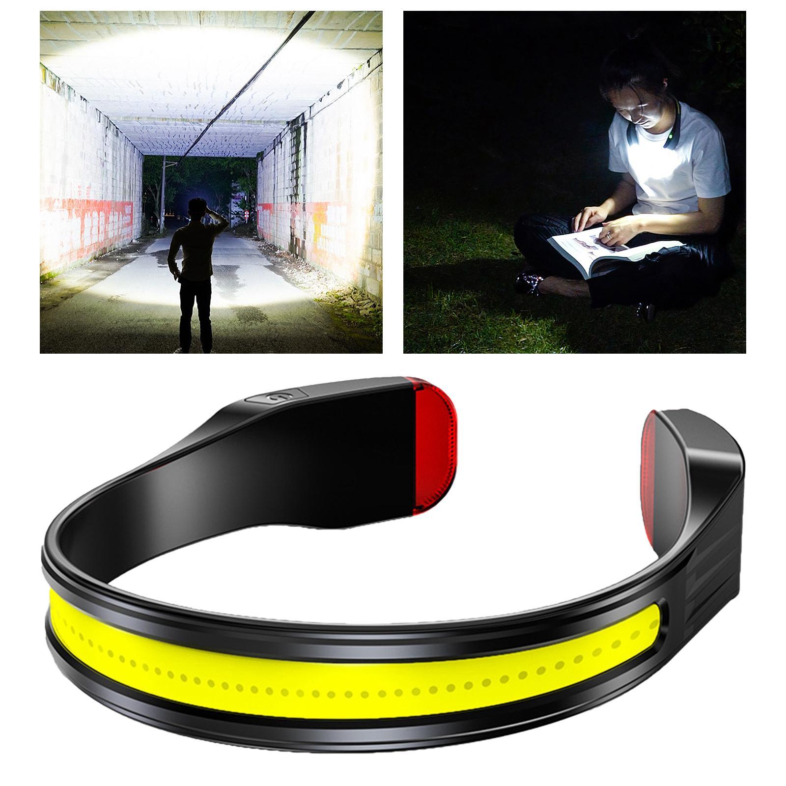 COB Headlight Waterproof Reading Light Adjustable LED  for Camping
