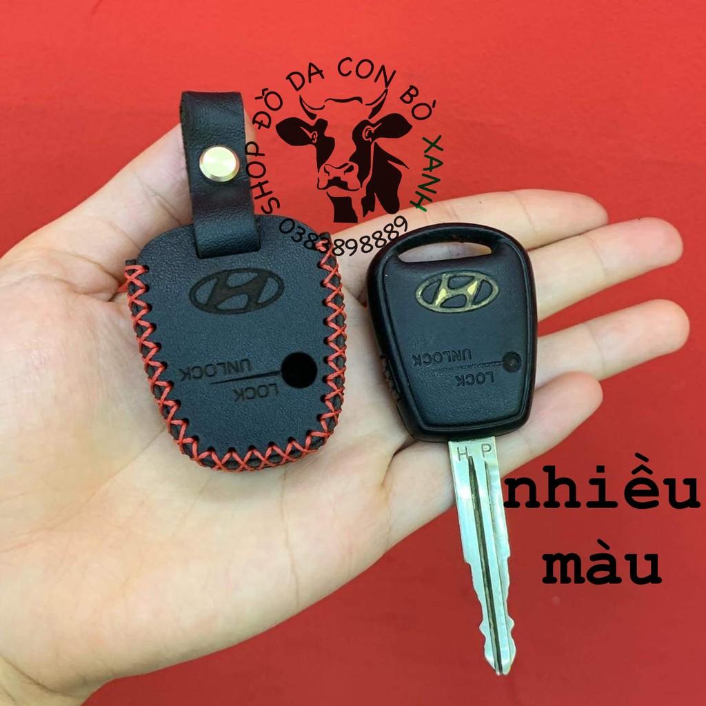 Bao da dành cho chìa khoá Hyundai Getz, Click, Starex, Verna handmade da thật 001