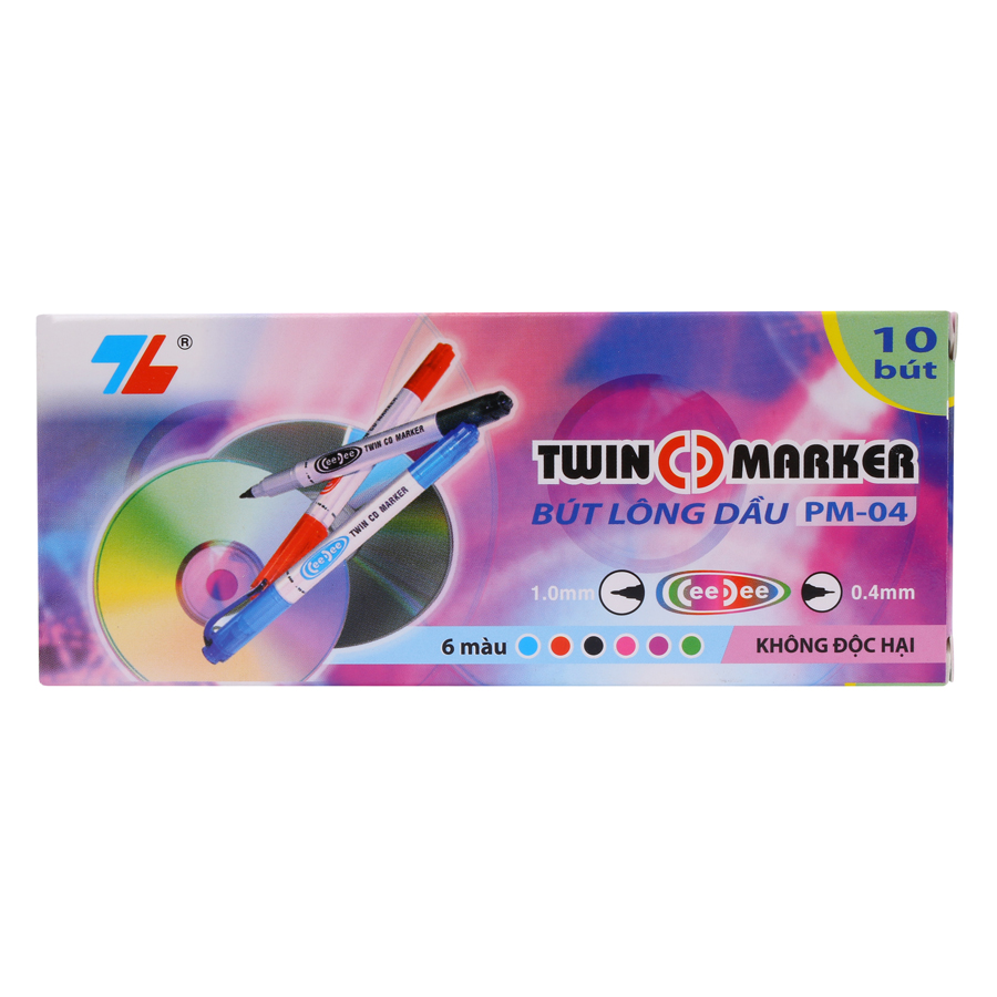 Hộp 10 Bút Lông Dầu Thiên Long - PM04 CeeDee