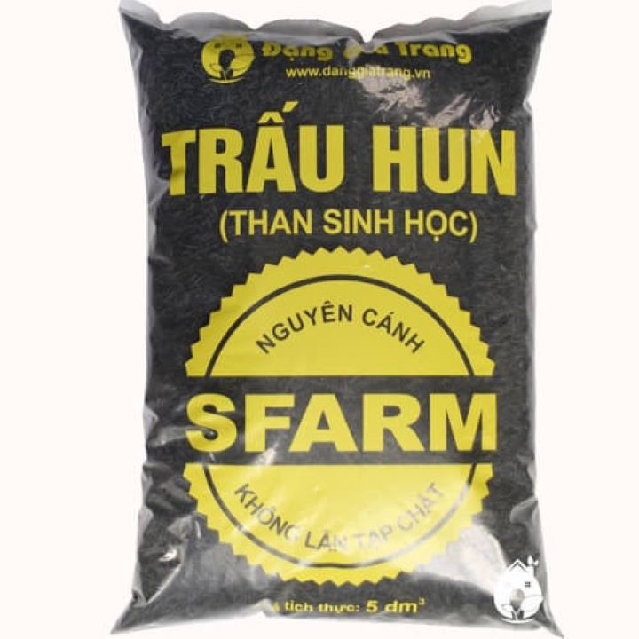 TRẤU HUN SFARM - GIÁ THỂ TRỒNG RAU, HOA, CÂY KIỂNG - 400g - 5dm3