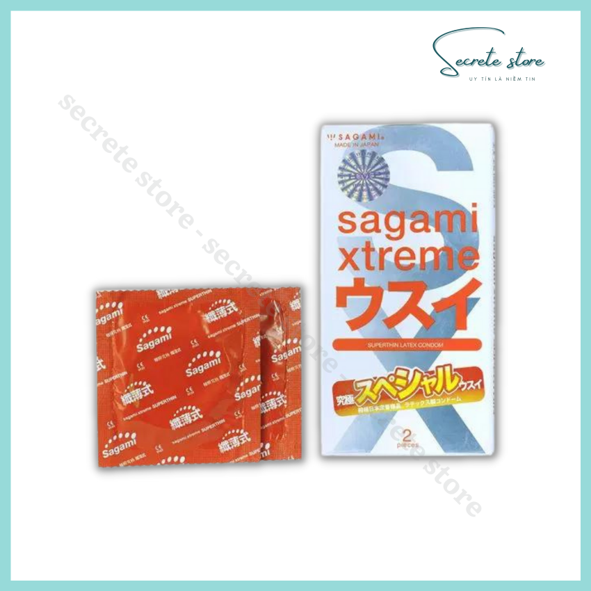Bao cao su Sagami Superthin - thương hiệu Nhật Bản trơn, không màu, không mùi