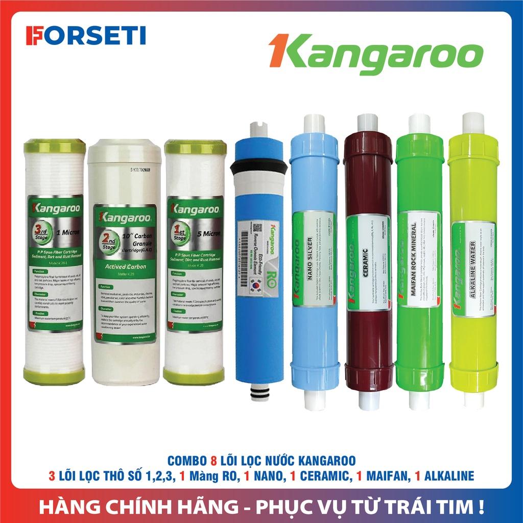 Trọn bộ 8 lõi lọc nước Kangaroo hàng chính hãng dùng cho máy lọc nước Kangaroo KG06G4