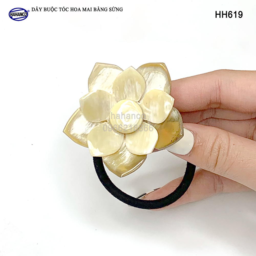 Dây cột tóc hoa mai bằng sừng - phụ kiện tóc độc lạ phong cách Hàn Quốc - handmade đẹp - HH619