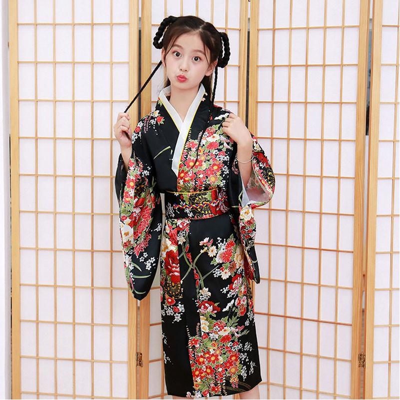 Bộ Kimono Phong Cách Nhật Bản Cho Bé Gái