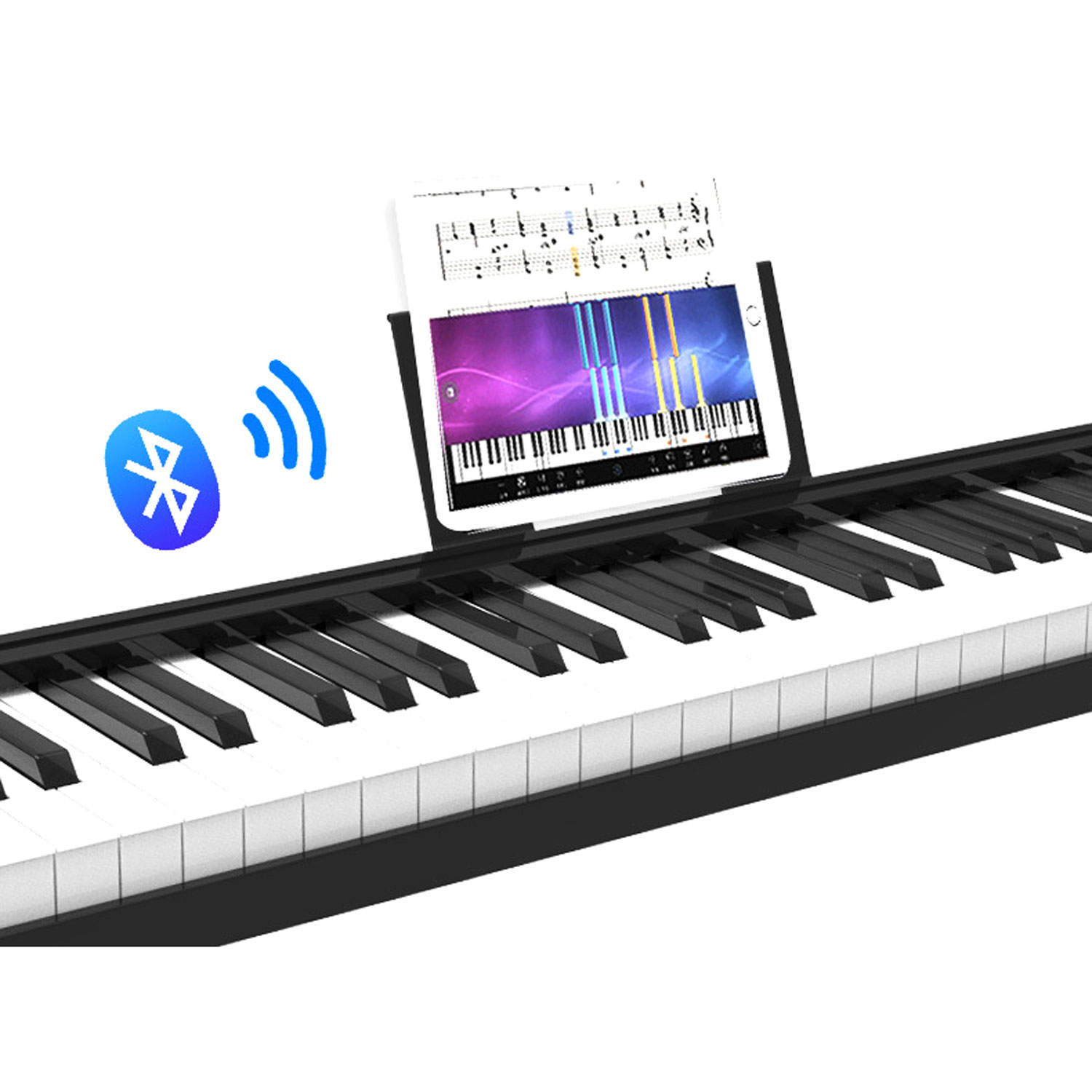 Bộ Đàn Piano Điện Konix PH88C 88 Phím nặng Cảm ứng lực - Midi Keyboard Controllers (Chân Gỗ, Loa kép, Bluetooth, Pin sạc, Loa lớn, Kết nối máy tính và điện thoại) - Kèm Móng Gẩy DreamMaker