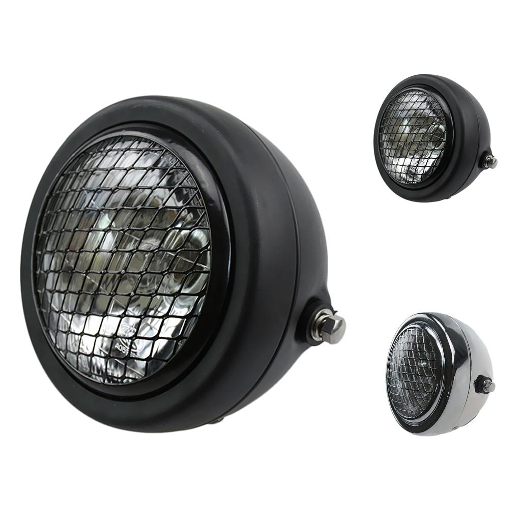 Black Metal Retro Motorcycle Headlight Grill Cover for Choppers