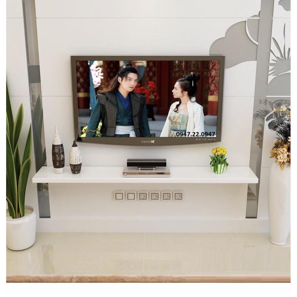 Kệ gỗ trang trí treo tường ngang 80cm sâu 15cm