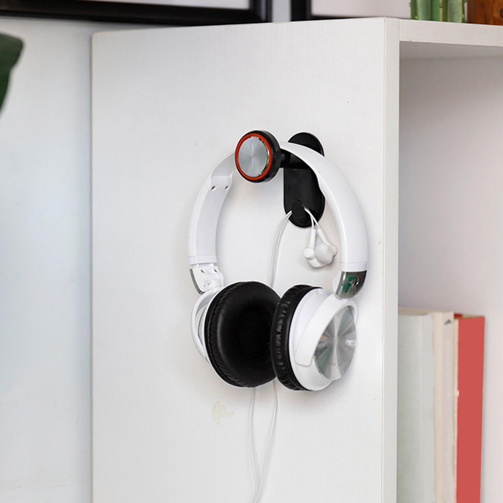 Headphone Stand Headset Holder, Cable Organizer, Practical, Lightweight, Universal Earphone Clamp Steady Earphone Stand Sticky Headset Hanger